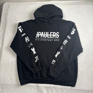 Jake Paul It's Everyday Bro Black Long Sleeve Fleece Hoodie Men's 2XL
